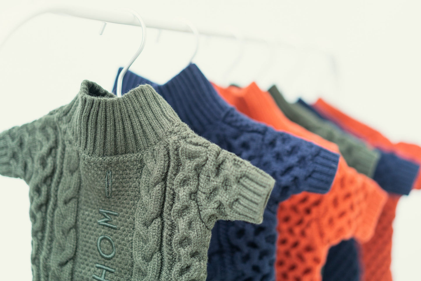 Bert Cardigan Sweater for Pets – Orange | Warm Knit Dog & Cat Coat for Autumn & Winter