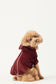 HUSTON Hoodie – Dark Burgundy Adjustable Pet Hoodie with Two-Way Zipper