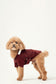 HUSTON Hoodie – Dark Burgundy Adjustable Pet Hoodie with Two-Way Zipper