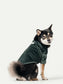 Stainway Velvet Shirt for Dogs – Green Designer Pet Apparel with Exaggerated Collar