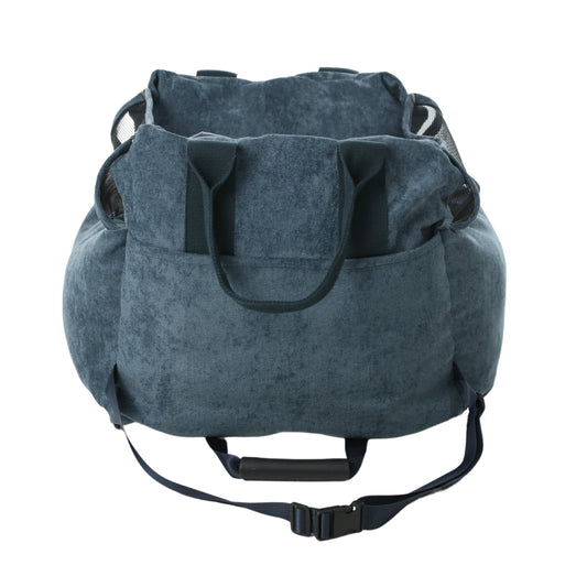 Puff Guard Dog Car Seat – Blue | Water-Repellent Travel Booster Seat for Small & Medium Dogs