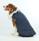 Reversible Dog Vest Jacket – Blue | Windproof, Water-Repellent Winter Coat with Reflective Safety