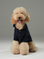 GLACIER Pet Sweater – Navy | Warm High-Neck Knit Dog Sweater with Vintage Buttons