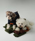 GLACIER Pet Sweater – Navy | Warm High-Neck Knit Dog Sweater with Vintage Buttons
