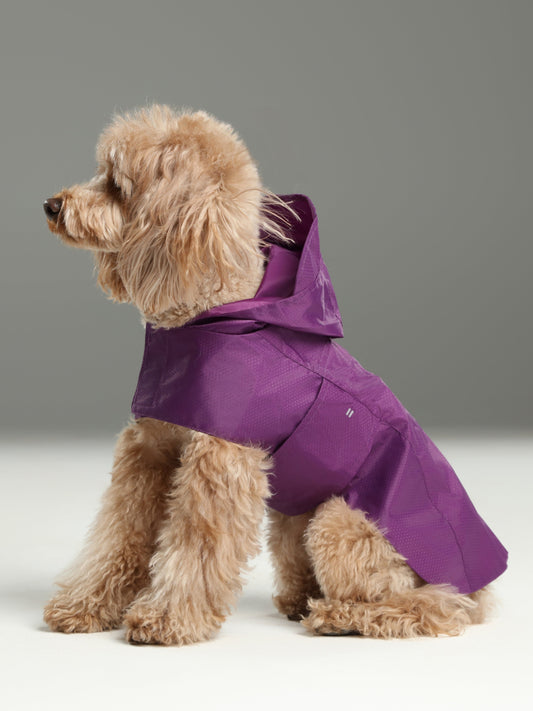 Capsule Raincoat – Purple | Lightweight Waterproof Rain Jacket for Dogs & Cats