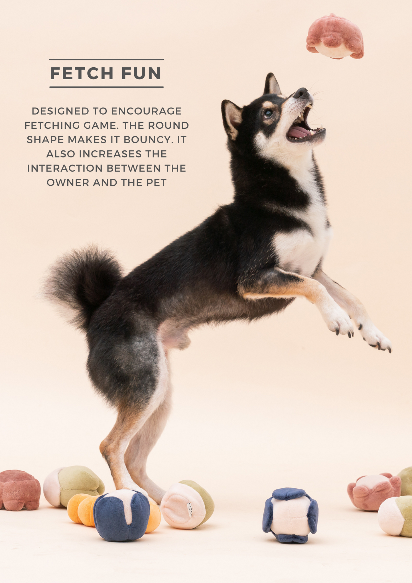 Paradise Pet Toy - Anemone | Calming Plush Enrichment Toy with Squeaker & Treat Pocket