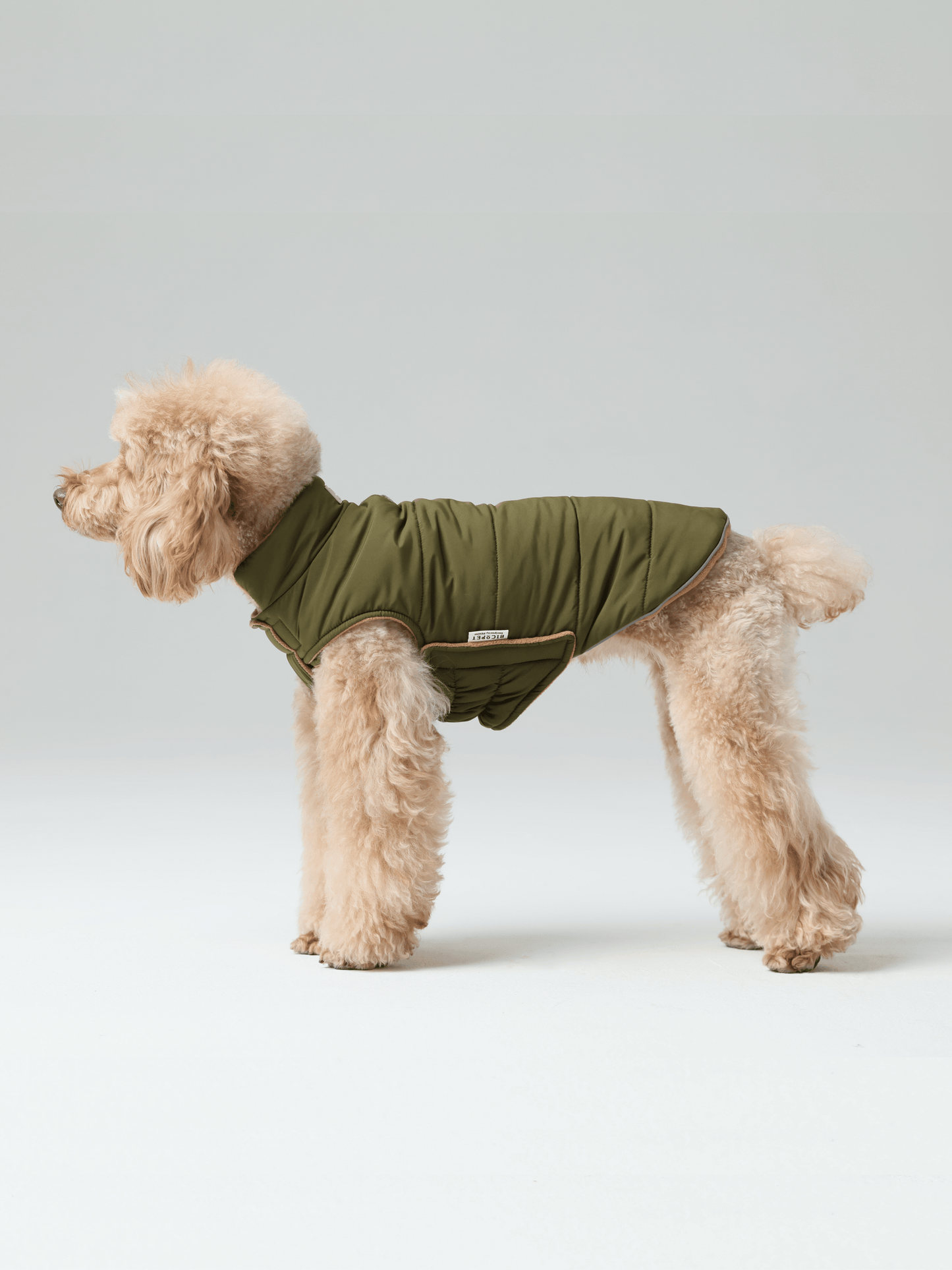 Reversible Dog Vest Jacket - Green Brown