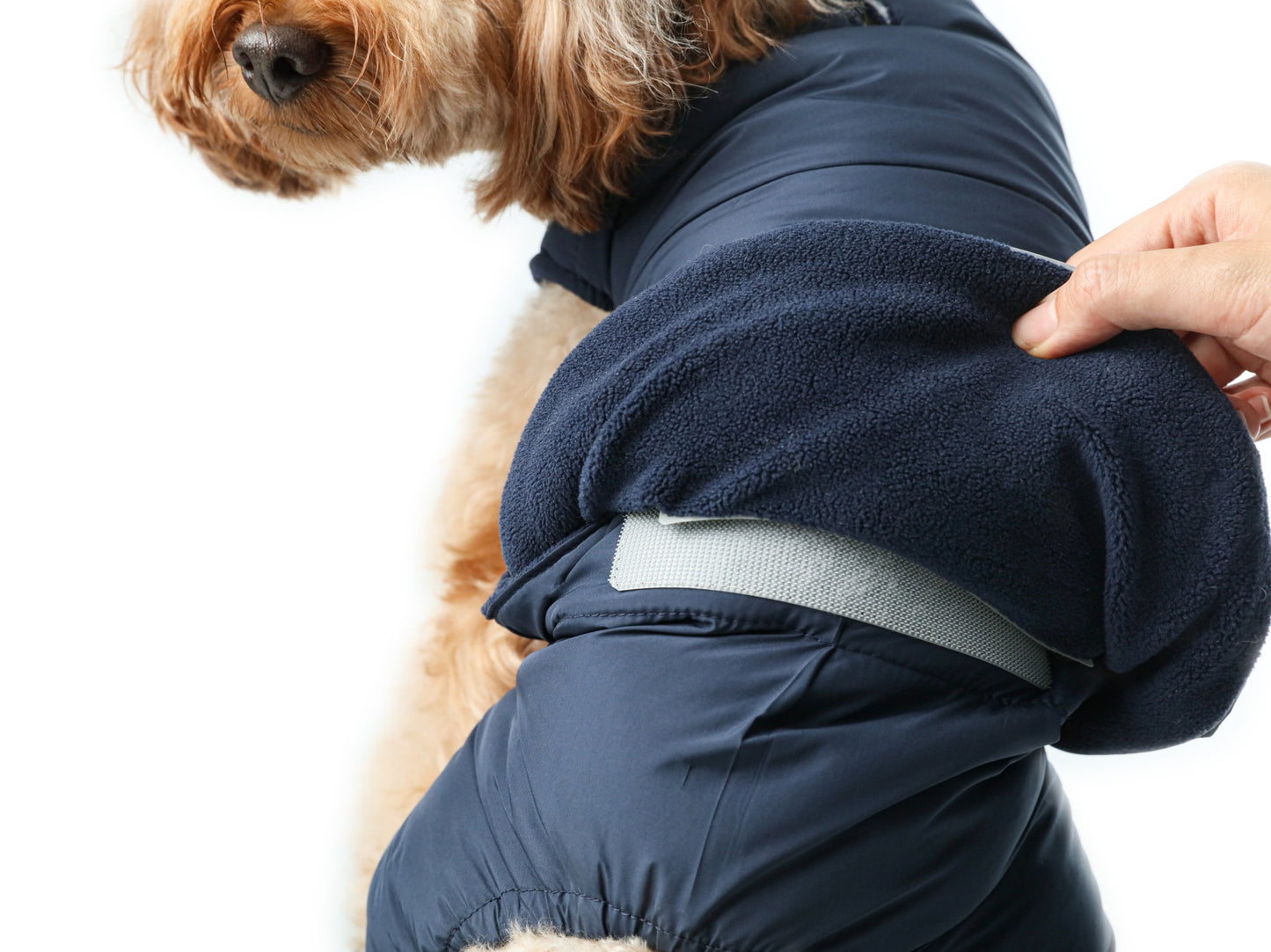 Reversible Dog Vest Jacket – Blue | Windproof, Water-Repellent Winter Coat with Reflective Safety