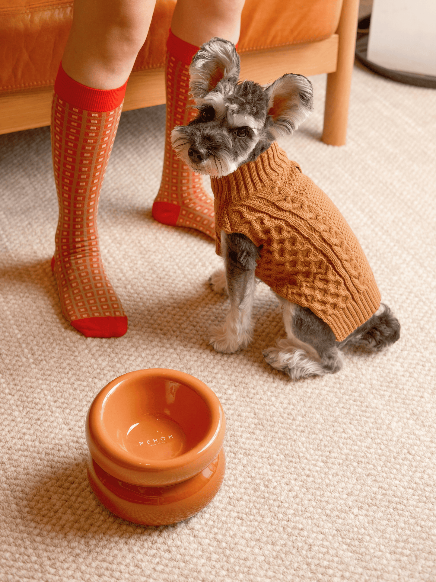 Pet Sweater Vest – Toffee Orange | Cozy Knit Warmth for Dogs & Cats