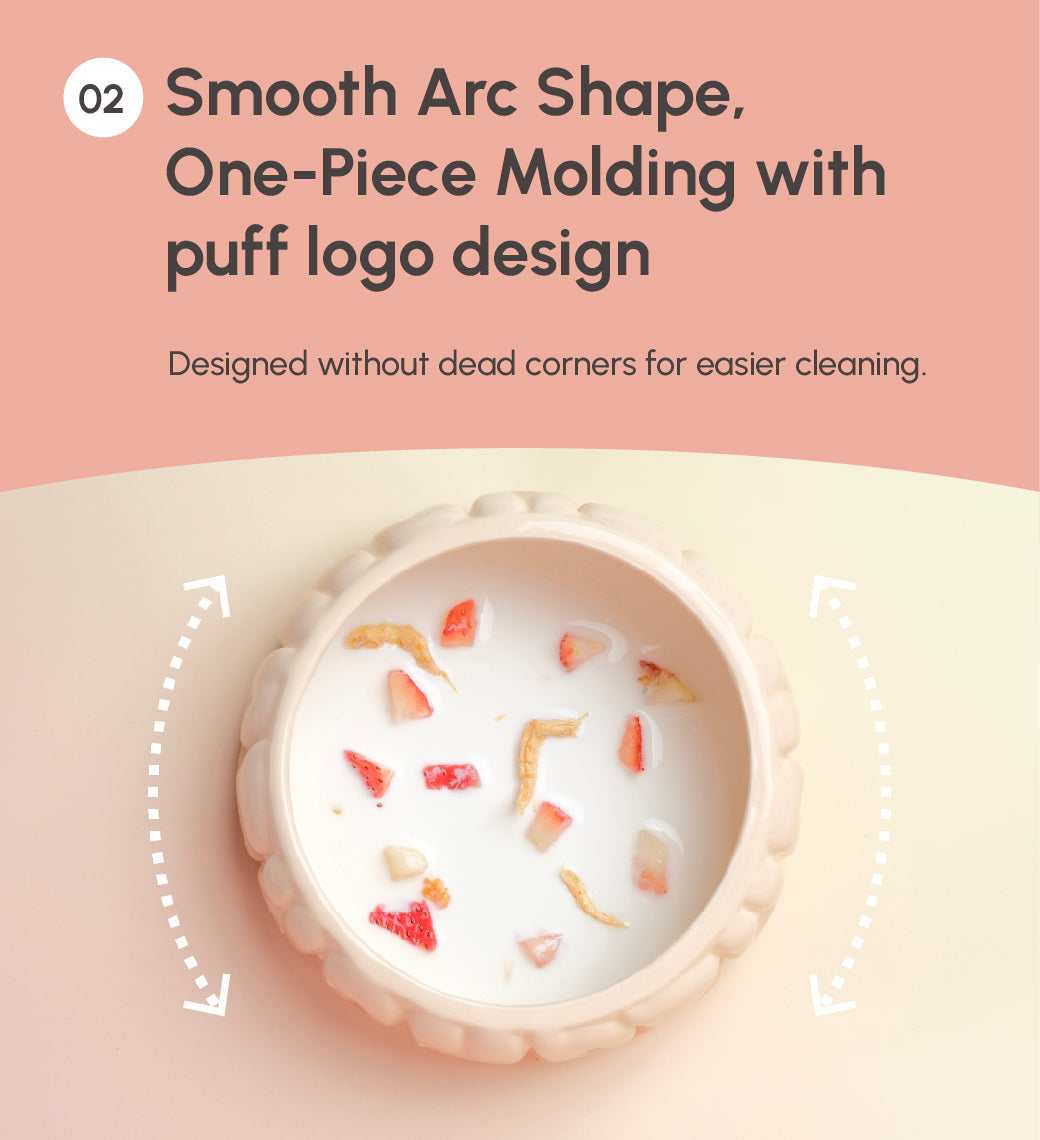 Puff Pet Bowl – Gradient Caramel Ceramic Spill-Proof Bowl for Dogs & Cats