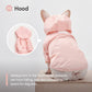 Tribeca Adjustable Velcro Dog Raincoat – Light Pink | Waterproof Hooded Pet Jacket