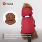 Tribeca Adjustable Velcro Dog Raincoat – Burgundy | Waterproof Hooded Rain Jacket for Dogs