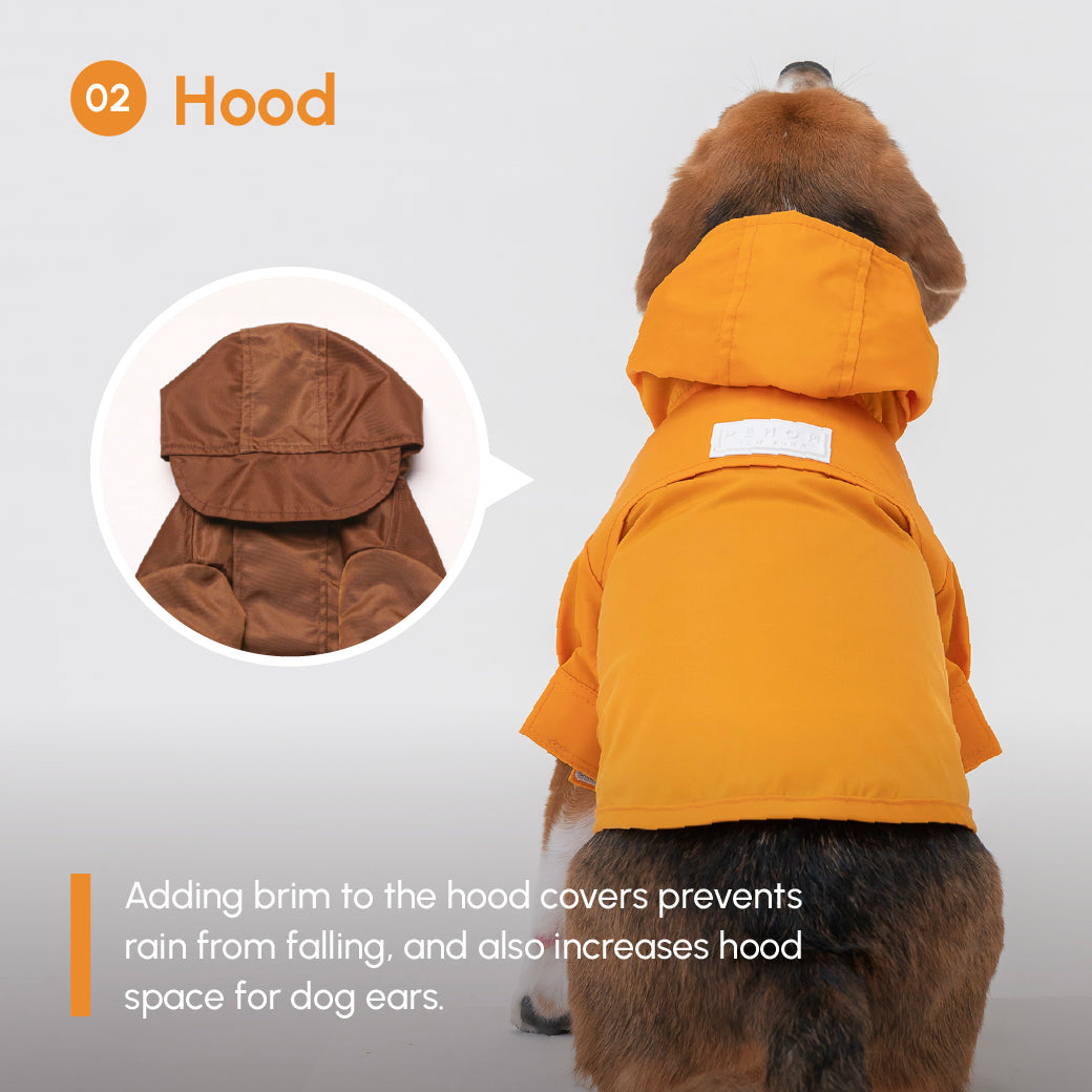 Tribeca Adjustable Velcro Dog Raincoat – Egg Yolk Yellow | Waterproof, Easy-On Design