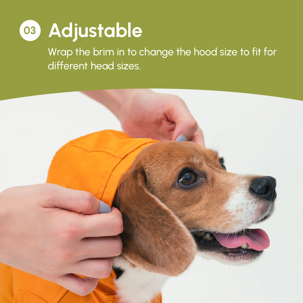 Tribeca Adjustable Velcro Dog Raincoat – Olive Green Waterproof Jacket