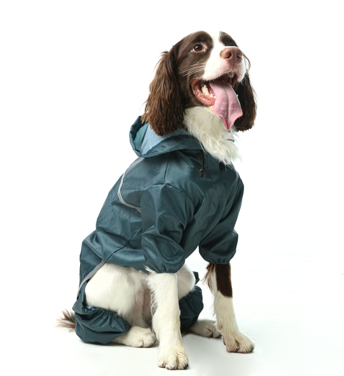 Ultralight Full Covered Hooded Waterproof Dog Jacket – Blue