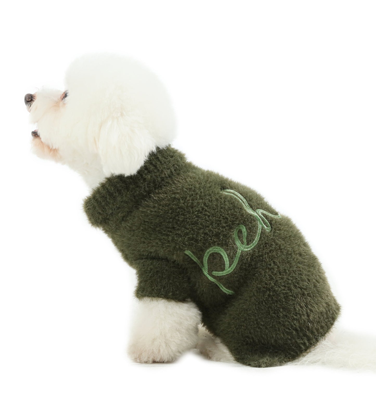 Eskimo Fuzzy Sweater - Green | Warm, Breathable & Stylish Winter Dog Sweater