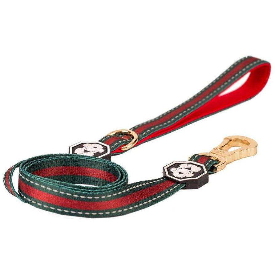 G-Stripe Luxury Dog Leash | Streetwear-Inspired, Padded Handle, Reflective & Heavy-Duty