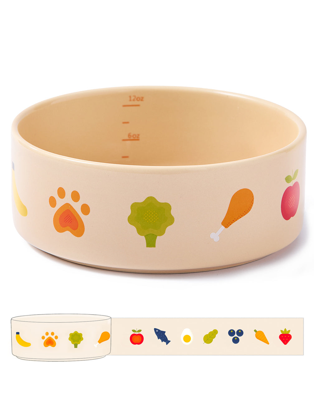 Nomnom Bowl™ – Non-Slip Food-Grade Ceramic Pet Bowl (Dishwasher & Microwave Safe)