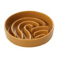 Wave Slow Feeder Dog Bowl – Ceramic Non-Slip Bowl for Healthier Digestion (Pink, Beige & Orange)