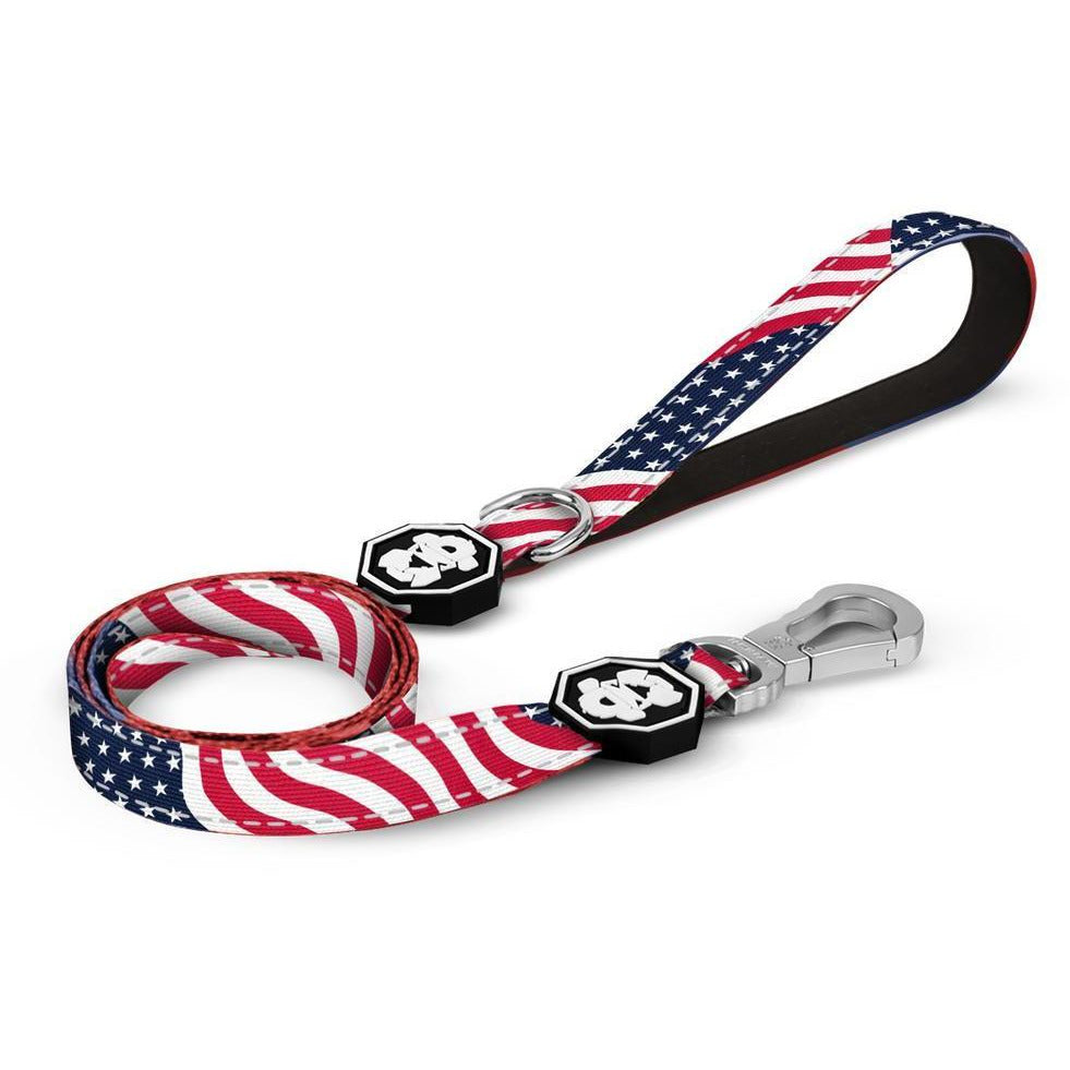 Patriot Dog Leash | Red, White & Blue Reflective Leash with Padded Handle