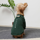 Embroidery Waffle T-Shirt for Dogs - Green | Reflective Safety Print, Soft Plaid Texture, Everyday Comfort