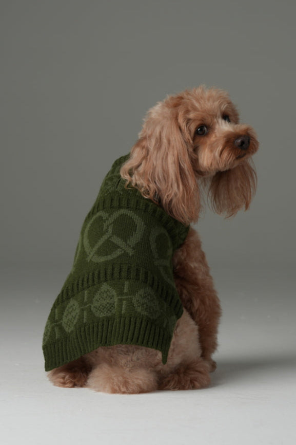 Pretzel Pet Sweater – Olive Green | Cozy Knit Dog Sweater for Warmth & Everyday Style