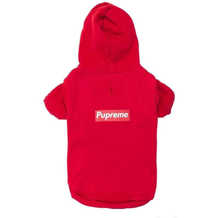 Pupreme Box Logo Hoodie for Dogs | Urban Streetwear Dog Clothing